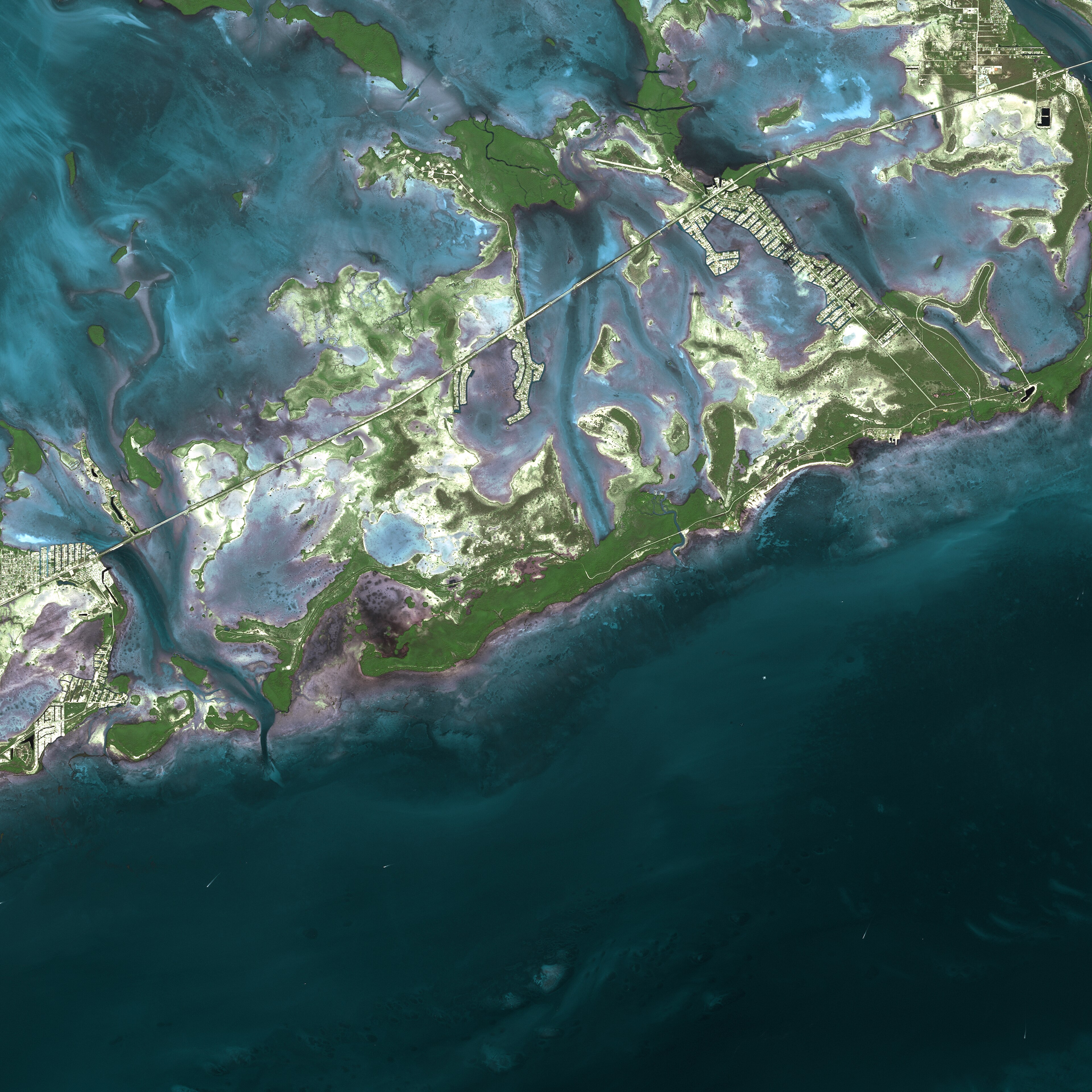 Aerial view of the Florida Keys